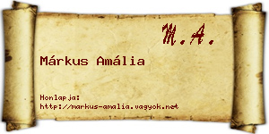 Márkus Amália névjegykártya